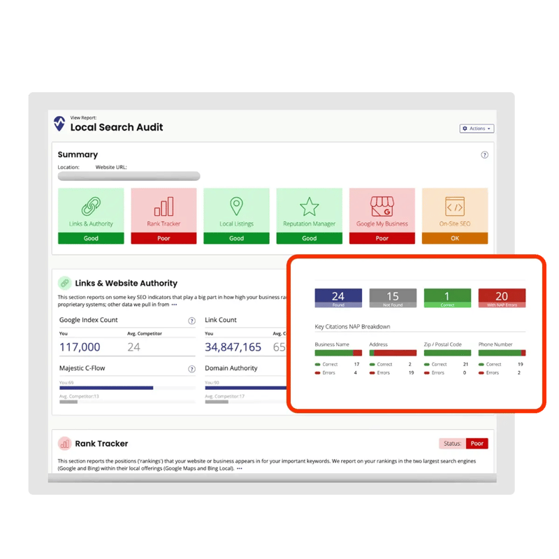 medCQ Local Search Audit